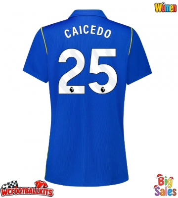 Chelsea Moises Caicedo #25 Replica Home Stadium Shirt for Women 2026-27 Short Sleeve